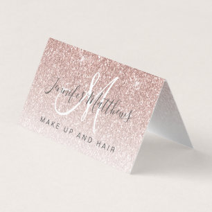 Carte De Visite Salon de coiffure Rose tendance Parties scintillan