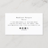 Carte De Visite Salon de coiffure Rose tendance Parties scintillan (Dos)