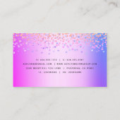 Carte De Visite Salon de coiffure rose violet moderne maquillage a (Dos)