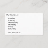 Carte De Visite Salon de coiffure, salon de beauté (Dos)