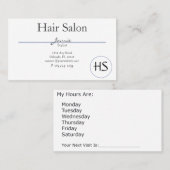 Carte De Visite Salon de coiffure, salon de beauté (Devant / Derrière)