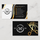Carte De Visite Salon De Coiffure, Salon, Salon, Avec Logo Gratuit (Devant / Derrière)