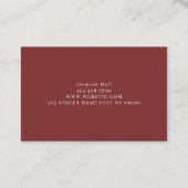 Carte De Visite Salon de coiffure Spa Beauté (Dos)