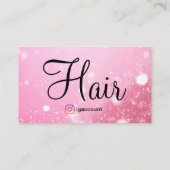 Carte De Visite Salon de coiffure styliste cheveux roses (Dos)