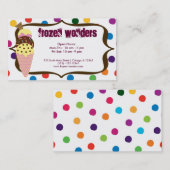 Carte De Visite Salon de crème glacée (Devant / Derrière)