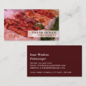 Carte De Visite Salon De Fruits De Mer, Pêcheur/Épouse, Marché Aux (Devant / Derrière)