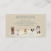 Carte De Visite Salon de garde de petits chiens (Dos)