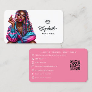 Carte De Visite Salon de hip-hop urbain afro-américain étincelant