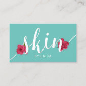 Carte De Visite Salon de la peau Typographie florale Esthétique Tu (Devant)