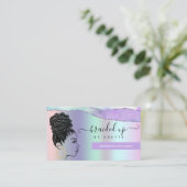 Carte De Visite Salon de la tresse de cheveux Pastel Braids Métall (Debout devant)