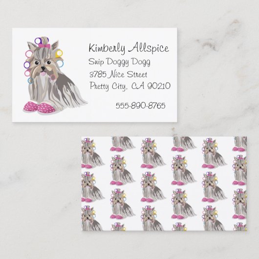 Carte De Visite Salon de l'éleveur de chiens Yorkshire Terrier Yor (Devant / Derrière)