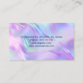 Carte De Visite Salon de l'ongle du SPA de maquillage holographiqu (Dos)