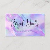 Carte De Visite Salon de l'ongle du SPA de maquillage holographiqu (Devant)