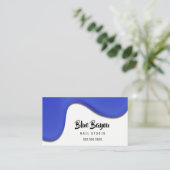 Carte De Visite Salon de l'ongle liquide bleu (Debout devant)