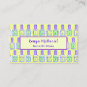 Carte De Visite Salon de l'ongle vert et jaune polonais (Devant)