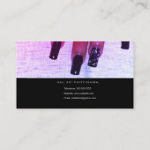 Carte De Visite Salon De Luminosité De L'Unas Artiste À ongles Ros (Dos)