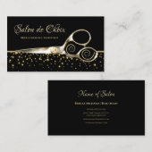 Carte De Visite Salon De Luxe Or Étincelles Étincelles De Cheveux (Devant / Derrière)