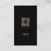 Carte De Visite Salon de manucure céleste de luxe Code QR Moon Bea (Dos)