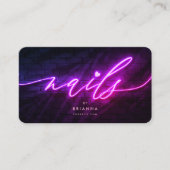 Carte De Visite Salon de Manucure Manucure Neon Purple (Devant)