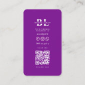 Carte De Visite Salon de Manucure Manucure Neon Purple (Dos)