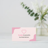 Carte De Visite Salon de manucure - Rose (Debout devant)