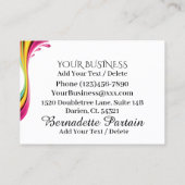 Carte De Visite Salon de manucure - Technicien de clous - Boulange (Dos)