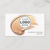 Carte De Visite Salon de maquillage de beauté Votre logo Maquillag (Devant)