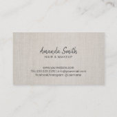 Carte De Visite Salon de maquillage de cheveux en fleurs de cerisi (Dos)