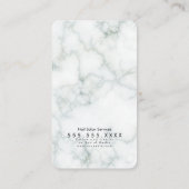 Carte De Visite Salon de maquillage de marbre QR Code Photo (Dos)