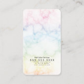 Carte De Visite Salon de maquillage de marbre QR Code Photo (Dos)