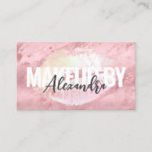 Carte De Visite Salon de maquillage de Parties scintillant d'or ro (Devant)