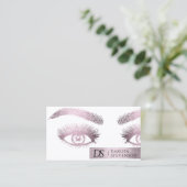 Carte De Visite Salon de maquillage | Dusty Rose Shimmer (Debout devant)