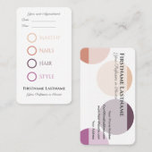 Carte De Visite Salon de maquillage et beauté Rendez-vous pour ser (Devant / Derrière)