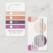 Carte De Visite Salon de maquillage et beauté Rendez-vous pour ser (Devant / Derrière)