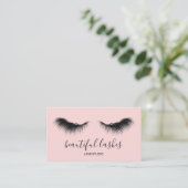 Carte De Visite Salon de maquillage Eyelash rose (Debout devant)