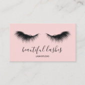Carte De Visite Salon de maquillage Eyelash rose (Devant)