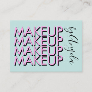 Carte De Visite Salon de maquillage gras Bold Ongles Cils Rose