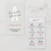 Carte De Visite Salon de maquillage gris clair Spray Tan Afcare (Devant / Derrière)