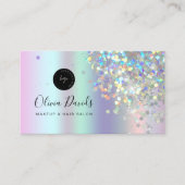 Carte De Visite Salon de maquillage Holographique Parties scintill (Devant)