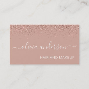 Carte De Visite Salon de maquillage rose Gold Blush Pink Parties s