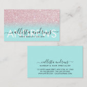 Carte De Visite Salon de maquillage tendance Pink Ombre (Devant / Derrière)