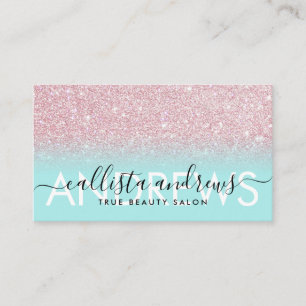 Carte De Visite Salon de maquillage tendance Pink Ombre