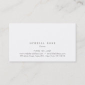 Carte De Visite Salon de Marbre blanc simple et élégant et Spa (Dos)