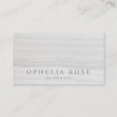 Carte De Visite Salon de Marbre blanc simple et élégant et Spa (Devant)