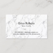 Carte De Visite Salon de marbre élégant de ciseaux d'or de (Dos)