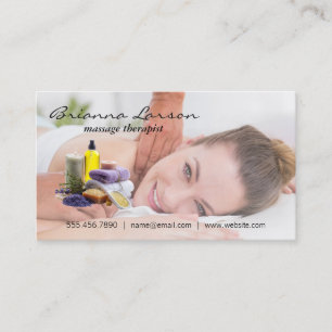 Carte De Visite Salon de massage   Sels de bain Huiles   Santé