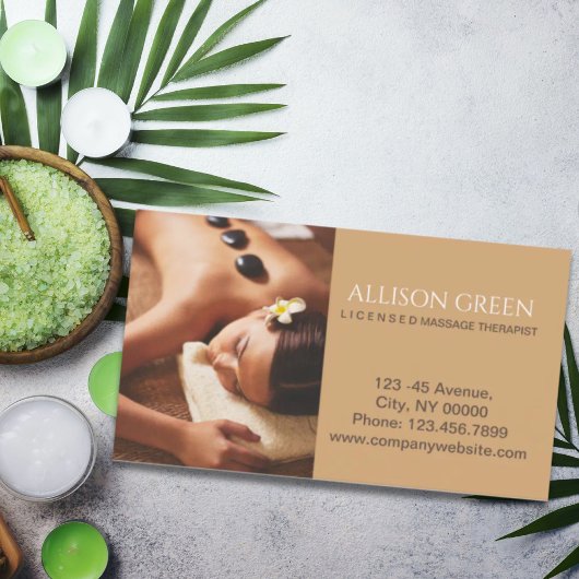 Carte De Visite Salon de massage SPA de beauté Acupression Hot Sto