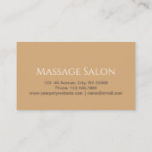 Carte De Visite Salon de massage SPA de beauté Acupression Hot Sto (Dos)