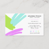 Carte De Visite Salon de ongle holographique | Nail Tech | Stylist (Dos)