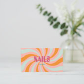 Carte De Visite Salon de ongle Motif Dip Swirl (Debout devant)